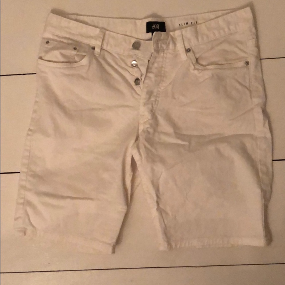 White Jean Shorts